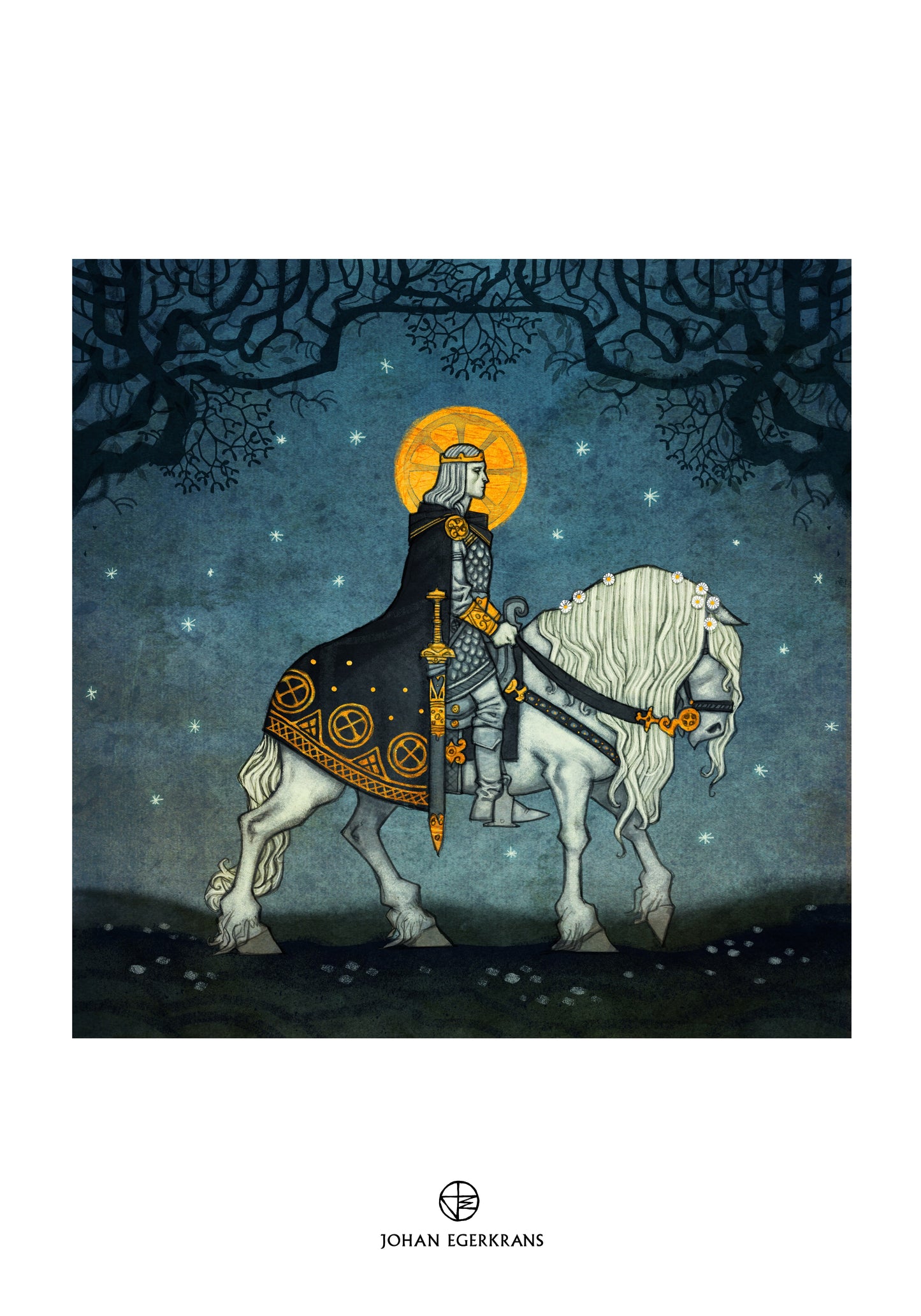 Balder poster — Johan Egerkrans Norse Gods