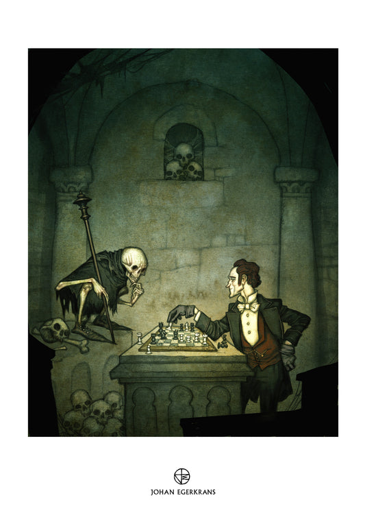Chess With Death poster — Johan Egerkrans Vaesen RPG