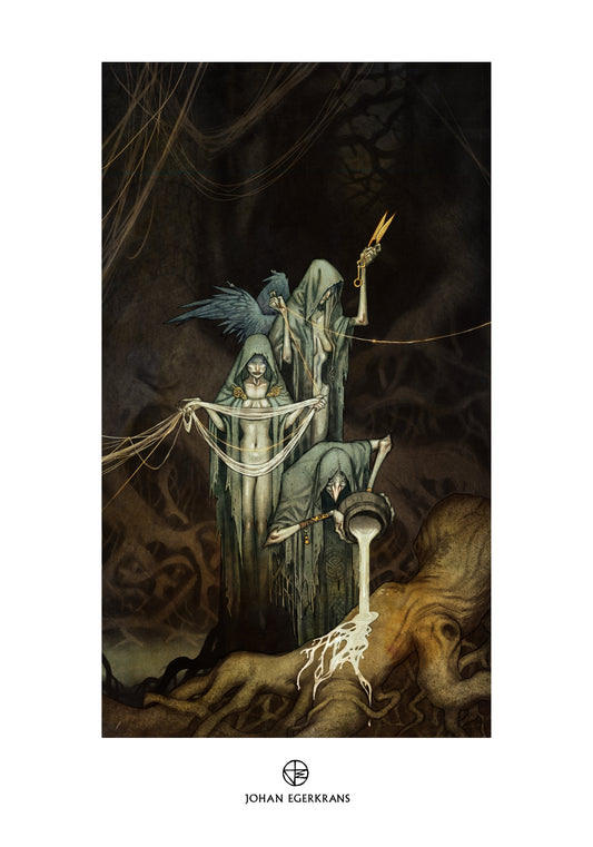 The Norns poster — Johan Egerkrans Norse Gods
