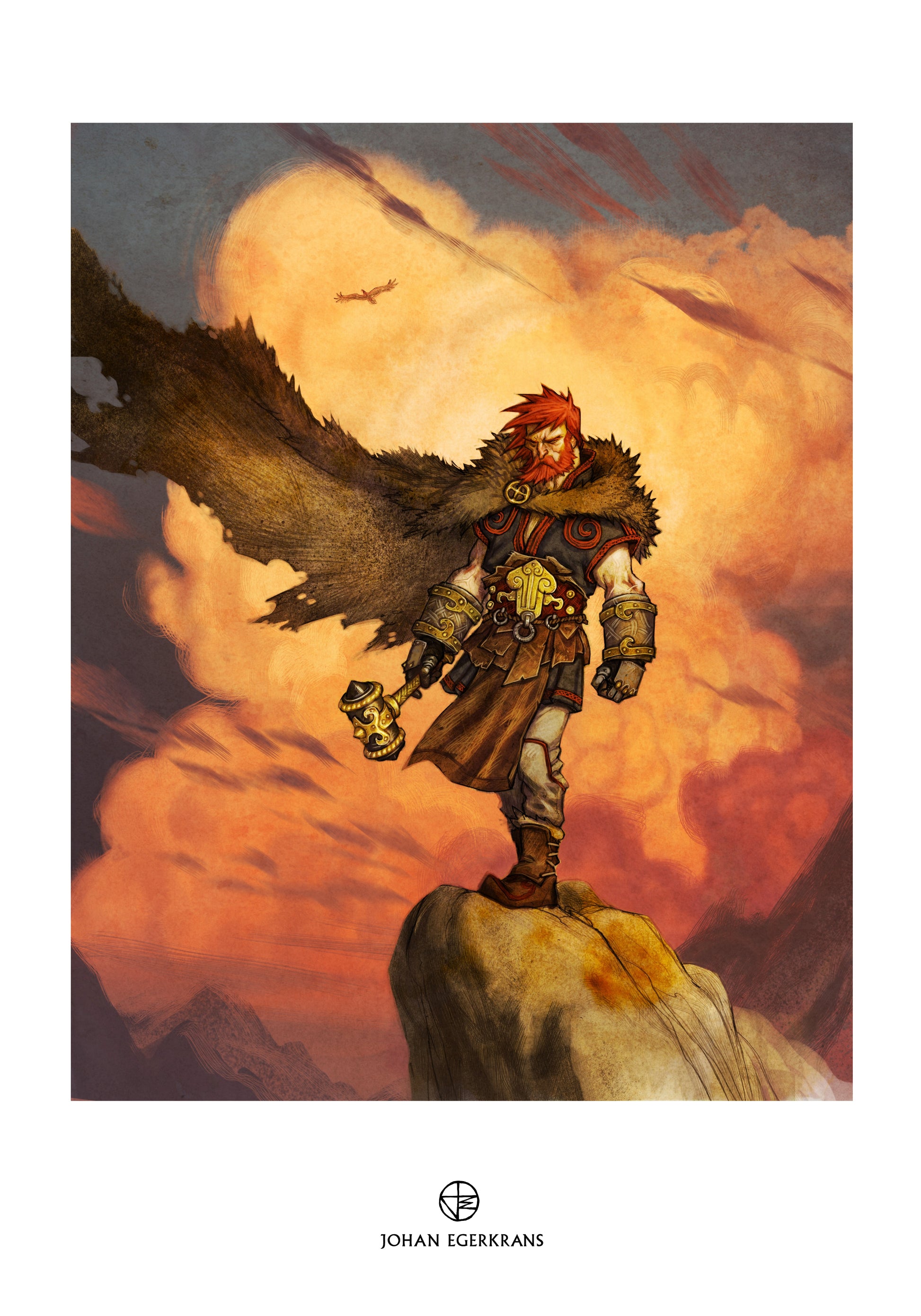 Thor poster — Johan Egerkrans Norse Gods